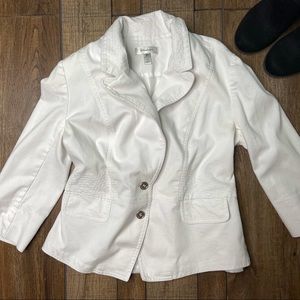 (SOLD) Dress Barn | White Jacket Blazer 12P
